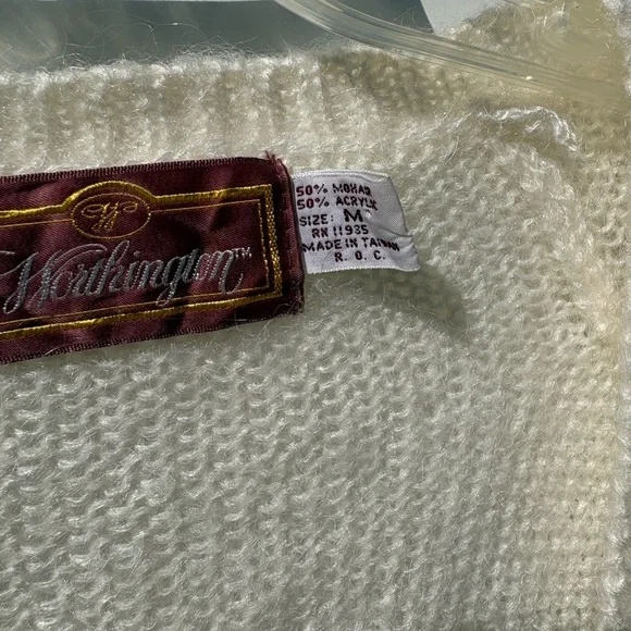 Vintage Worthington Mohair Blend precious Cardigan with Pockets Women's soft M - Picture 5 of 9